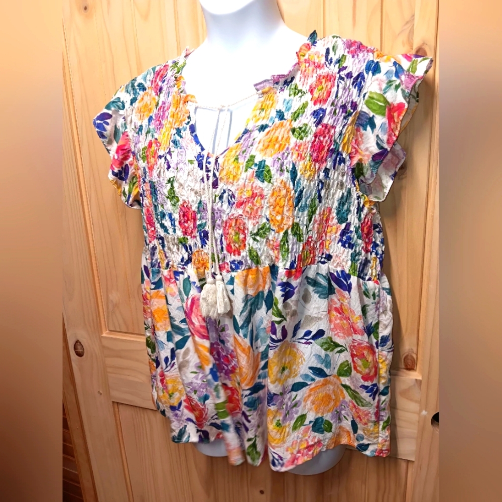 Hayden Los Angeles Smock Top EUC - Picture 1 of 5